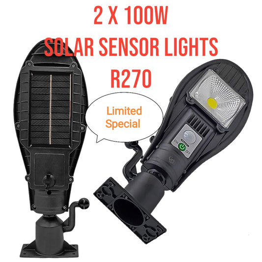 On Special: 2 x 100W Motion Sensor Street Lights